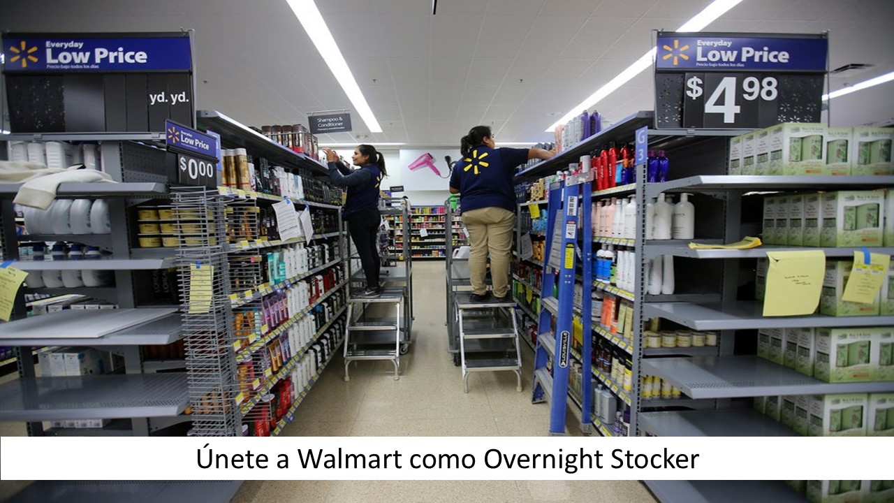 Únete a Walmart como Overnight Stocker